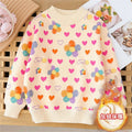 Girls' fall/winter thickened sweater - new  baby fleece-lined pullover knit top, stylish children's base layer