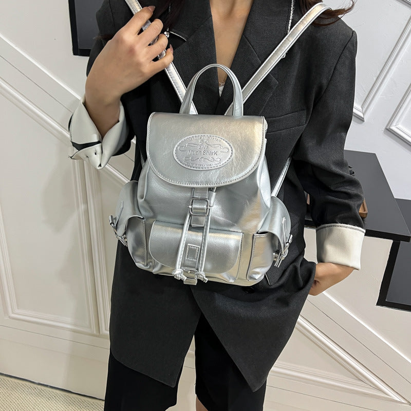 Cross-border Korean version backpack women's 2025 new fashion college style backpack versatile large-capacity casual backpack
