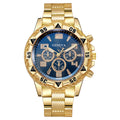2023 aliexpress watch: men's casual stainless steel watch with faux three-eyed design, alloy fashion watch - silver