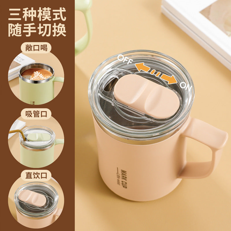 Stainless steel mug - large capacity office gift - tea infuser cup - insulated coffee mug - portable student water bottle