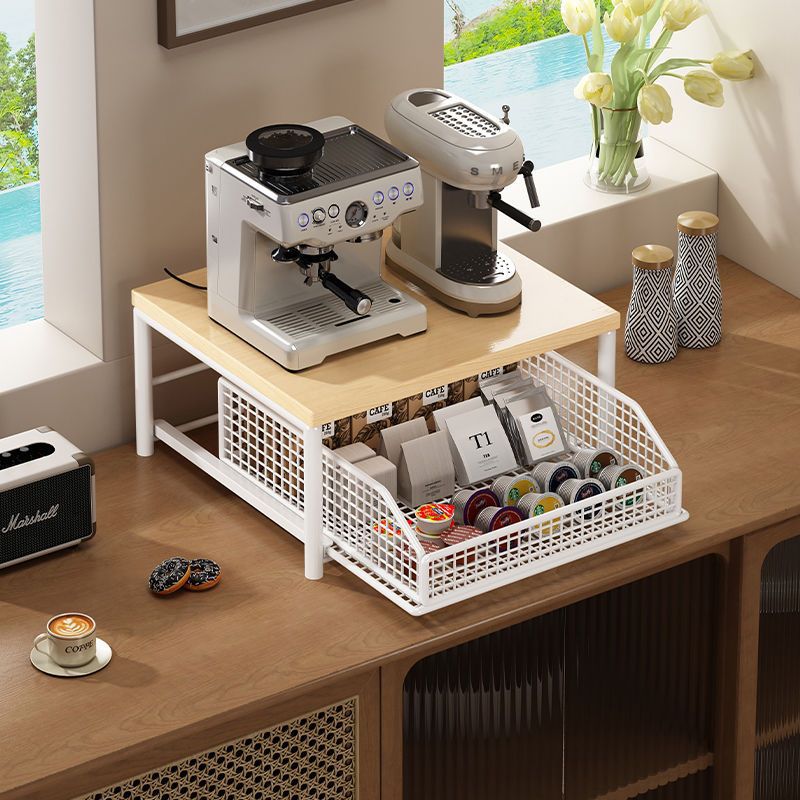 Countertop coffee machine cup microwave oven rack tea bag tea bar water dispenser desktop storage rack water cup storage