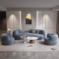Accessible luxury cashmere fabric curved sofa coffee table modern casual living room beauty salon clothing store furniture popular
