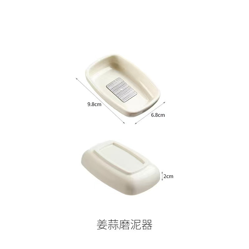 new wasabi mustard ginger garlic grinder - manual garlic press and grinding tool for kitchen, kids, and baby food