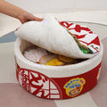 Influencer-approved instant noodle cat bed - enclosed, warm, plush cat/dog bed - japanese style, fleece-lined, removable & washable cat house supplies