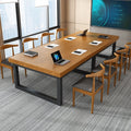 Solid wood conference table, reception table, long table, large board table, european style negotiation table, industrial style training table, office table for home