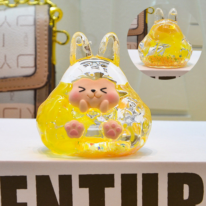 oversized three-dimensional quicksand KIKI shopping mall blind box figure desktop ornament car pendant DIY jewelry accessories