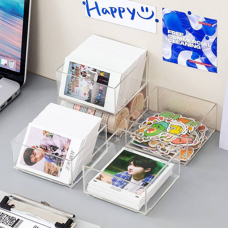 Children's Toy Card Ultraman Card Storage Box Transparent Mini Peripheral Postcard Photo Sticker Storage Box