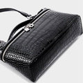 Lp19 genuine leather lunch box bag new arrival gigi same style kelly bag pebbled cowhide satchel bag simple shoulder bag for women