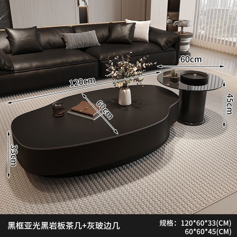 Italian light luxury mango slate coffee table living room simple for homeclassy tea table modern special-shaped small apartment combination