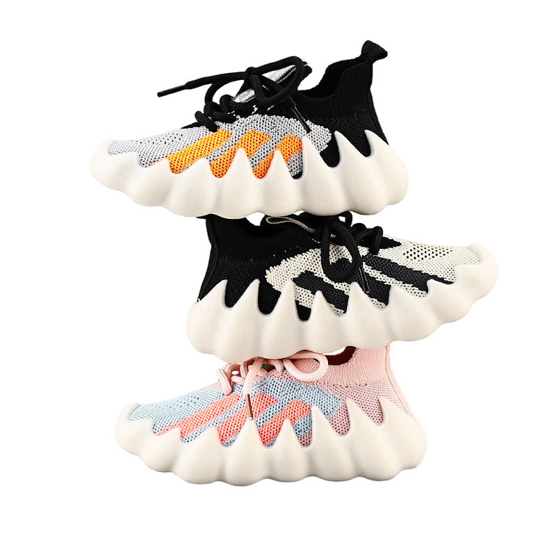 spring/autumn kids' octopus coconut shoes: breathable athletic sneakers for boys, casual sock shoes for girls, versatile and stylish
