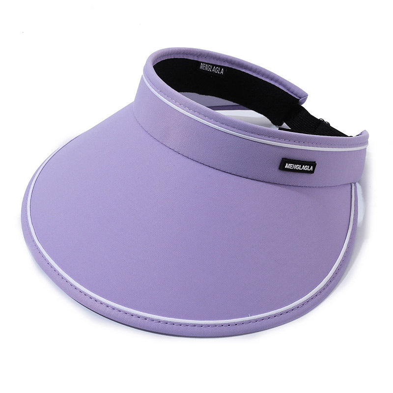 Summer sun protection hat Women's empty top hat Outdoor cycling UV protection sun protection hat Roof cover face brim