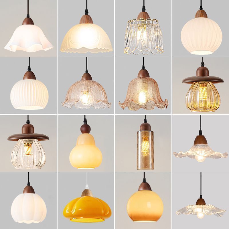 Medieval style lamps bedroom bedside small chandelier bedside table retro restaurant aisle new chinoiserie single head long hanging lamp