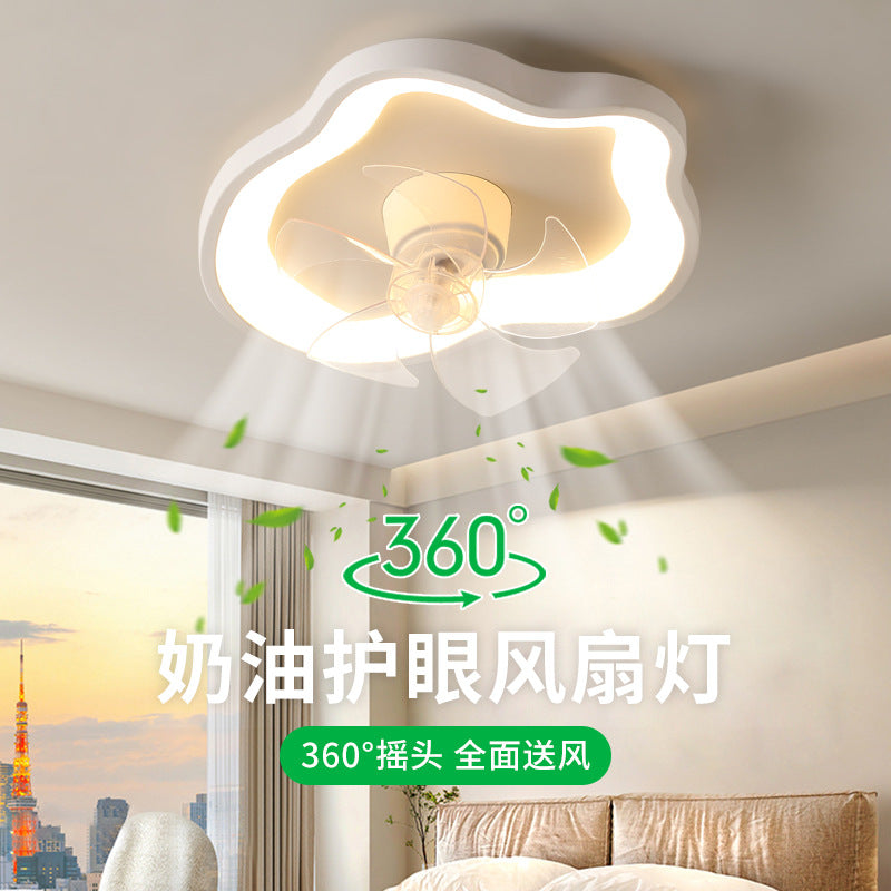 Fan Light Ceiling Light Moving Head Restaurant Lighting New Simple Modern Fan Light Master Bedroom Light Room Light E