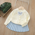 Girls' cardigan set - new autumn  collection: adorable girls' sweater and skirt set