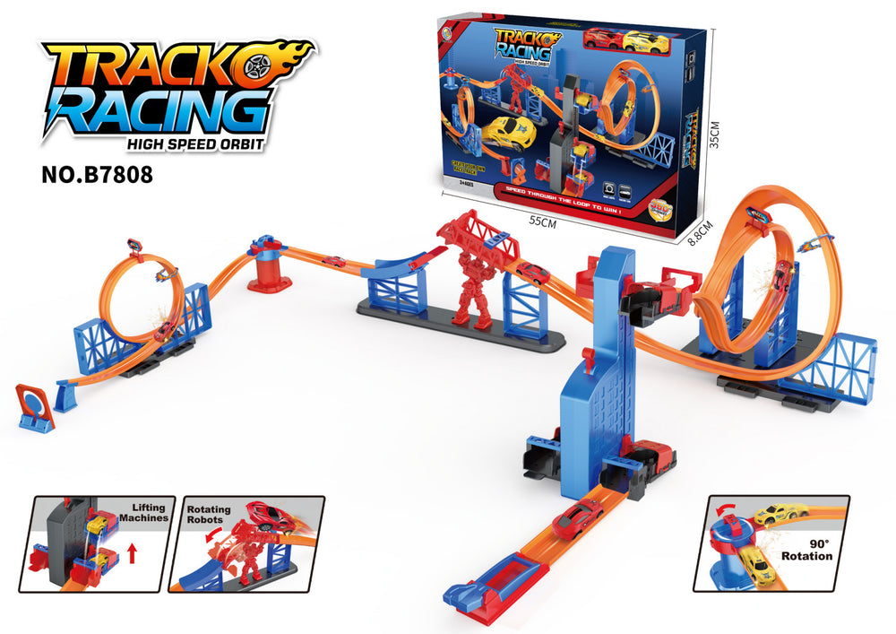 new arrival pull-back sports car puzzle assemble building blocks racing track diy track car kids toys amazon