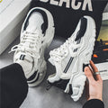 Men's winter breathable 2025 new trendy versatile youth sports casual chunky sole height increasing white dad shoes