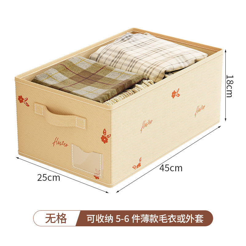 New little red flower divided storage box, underwear organizer, pp board clothes and pants storage solution, clothing storage box