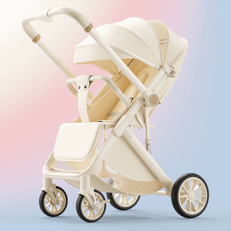 Newborn lightweight foldable stroller two-way baby walking handy gadget cross-border wholesale high-view stroller can sit or lie down