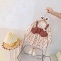 Trendy floral vest dress for baby girls - korean style, chic two-piece look, princess style dress - new autumn  collection