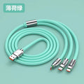 120w super fast charging cable - 3-in-1 data cable for apple, android, and huawei devices with indicator light