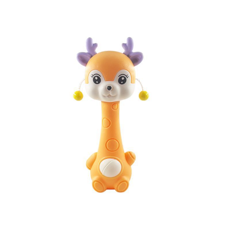 Cross-border  export sika deer toy rattle boiled toothpaste baby Manhattan ball soft glue hand grab ball