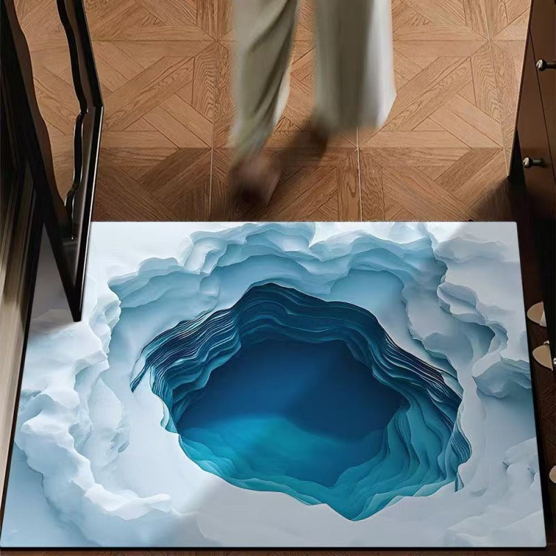 3d visual trap floor mat bathroom absorbent mat non-slip foot mat entrance door mat entrance door mat