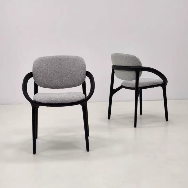 Italian dining chair - modern minimalist high-end home dining chair - leather dining chair - italian minimalist style dining chair - fabric dining chair