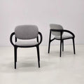 Italian dining chair - modern minimalist high-end home dining chair - leather dining chair - italian minimalist style dining chair - fabric dining chair