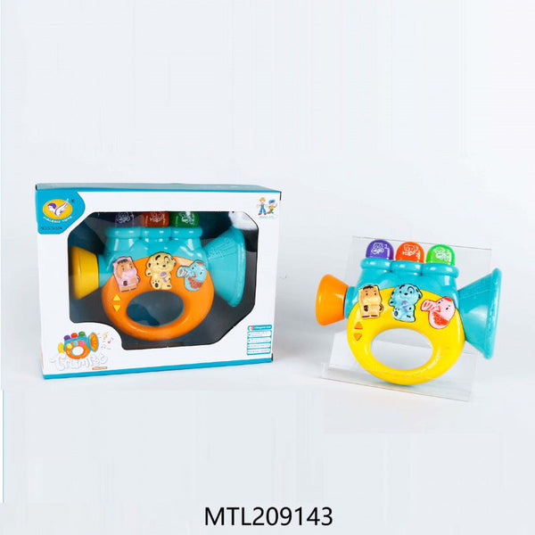 Cross-border export Children's sound and light Music Small horn Fun Cartoon musical instrument Musical instrument Blowing music Trumpet toy baby