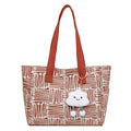 Large women's bag 2025 new fashion commuter shoulder bag spring/summer large capacity tote bag striped handbag