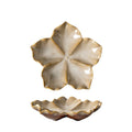 Insstylish five-pointed petal ceramic plate entrance jewelry display tray internet celebrity props storage plate