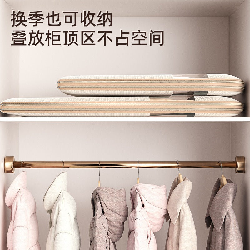 Seasonal down jacket coat compression hanging transparent dust cover wardrobe clothing storage bag transparent compression clothing cover