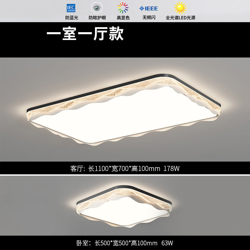 Light luxury Italian modern creative wave ceiling lamp lighting package advanced wave living room bedroom room lighting