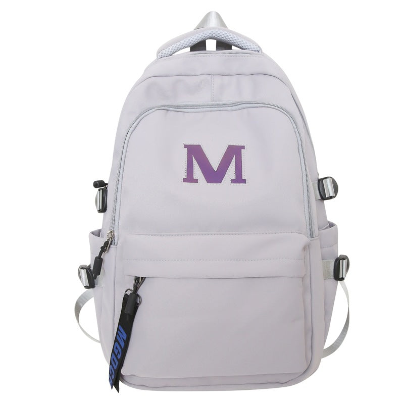 New large-capacity night reflective backpack, junior high school and high school students schoolbag waterproof, wear-resistant and lightweight computer bag