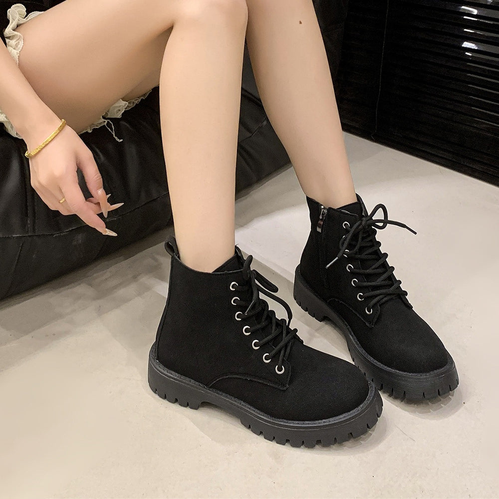 export plus size chunky heel platform martin boots for women,  autumn/winter new collection, british style fashion side zipper ankle boots