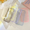 Suitable for apple 17 large wave mobile phone case iphone16ins style simple soft case xr anti-fall transparent protective cover
