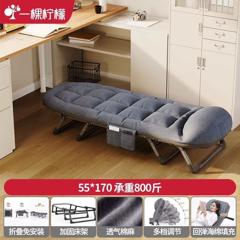 Foldable bed office nap chair handy gadget portable hospital companion nap bed single nap bed lightweight balcony