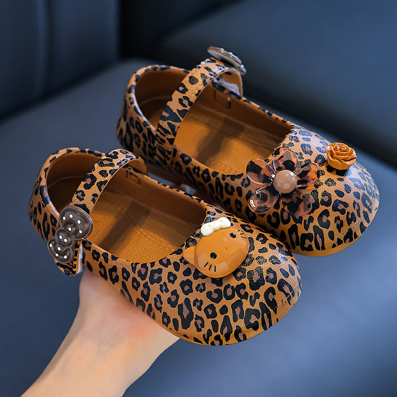Floral princess shoes girls' slippers clogs kids' summer closed-toe non-slip soft sole family matching outdoor girls' sandals