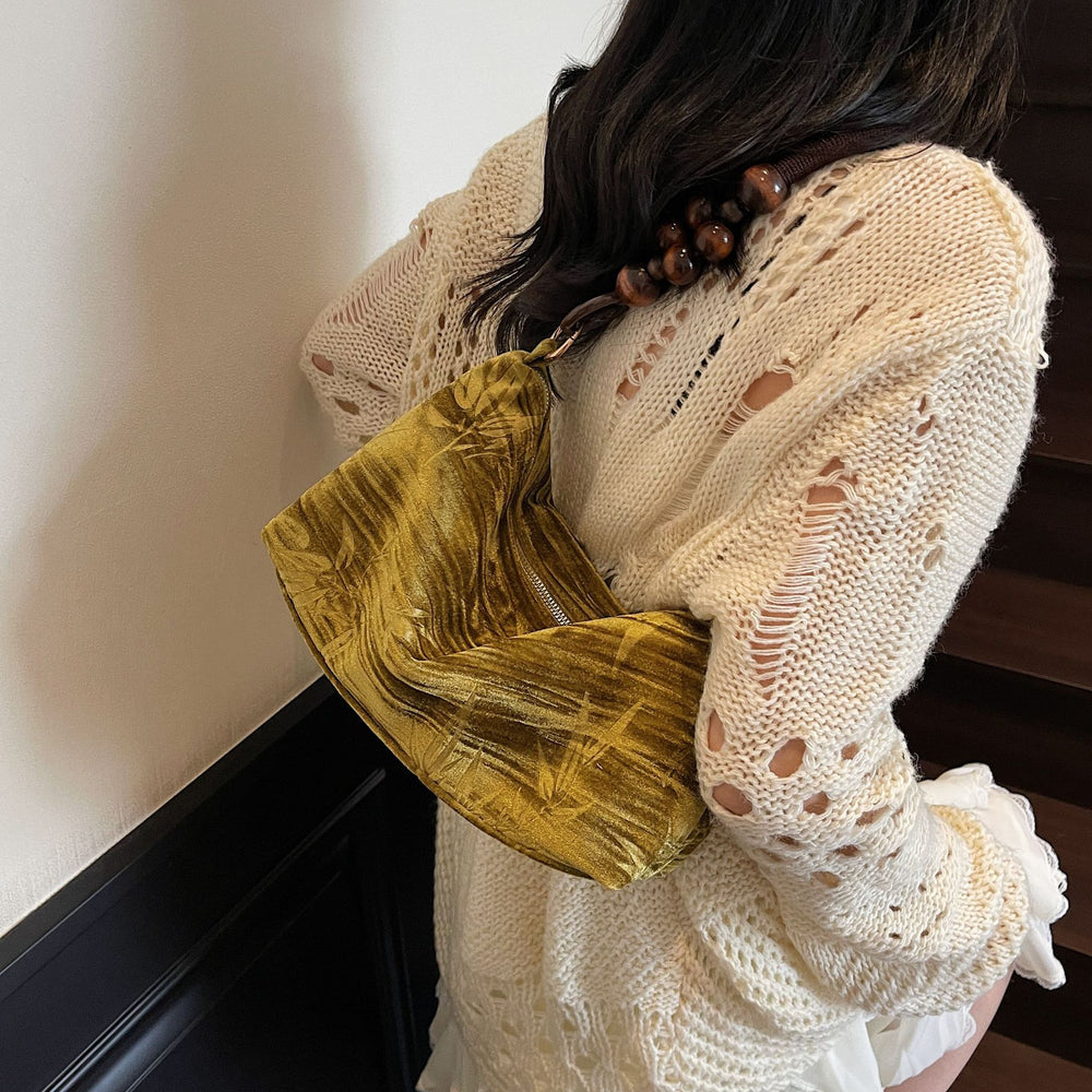 2025 new autumn/winter chinese chic handbag - minimalist lace embroidery underarm bag - niche chinese style luxury shoulder bag
