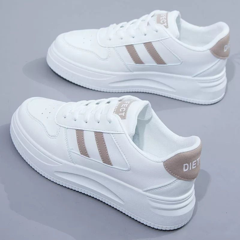 Little white shoes 2025 new spring ins versatile shoes children's student version thick baseplate shoes popular casual sports shoes