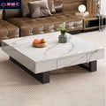 Accessible luxury italian normcore square slate coffee table table casual modern large and small home living room designer tea table