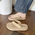 2024 new women's flip-flops: summer outdoor anti-slip beach sandals, thick-soled thong sandals, flat flip-flops for women