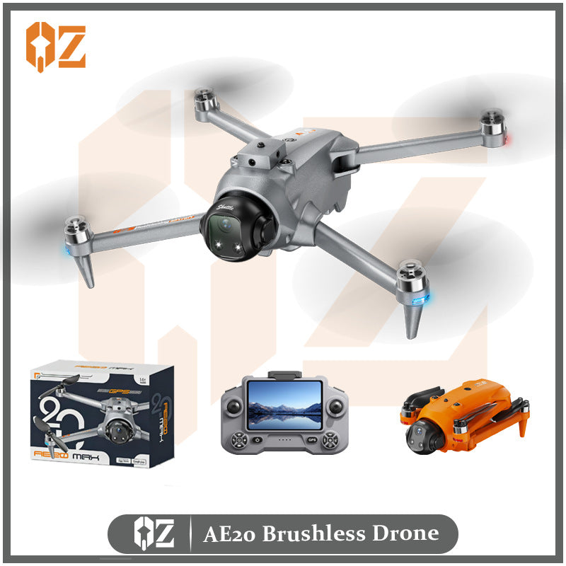 Ae20 drone gps return-to-home hd aerial photography aircraft with obstacle avoidance, altitude hold, and airdrop 4.5inch screen remote control aircraft