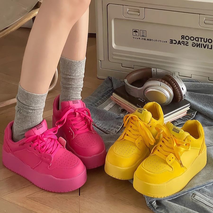 Autum dopamine thick sole heightened sneakers women's ins trendy 2026 new arrival easiest for match sports fashioncasual bread shoes
