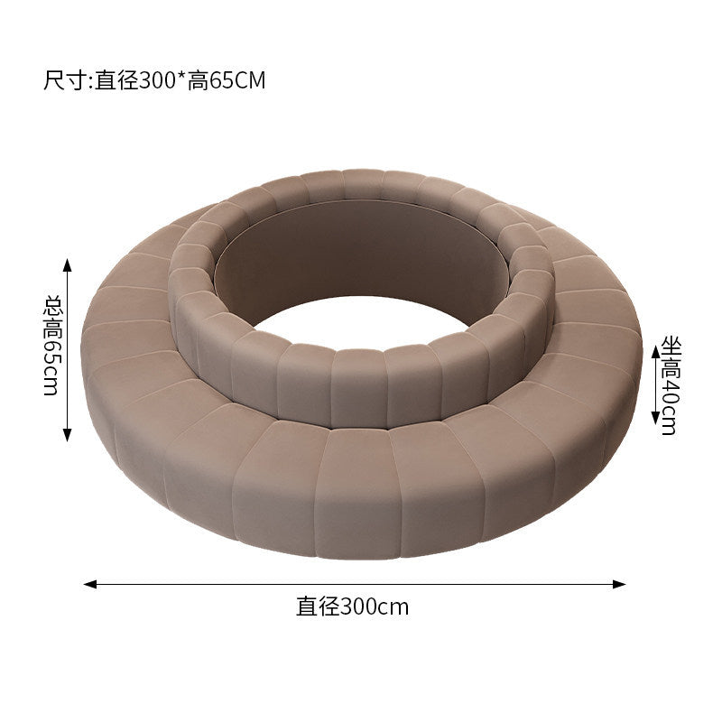 Trendy creative sofa for shopping malls, clubs, and lounges - large round sofa, reception sofa, reversible seating sofa
