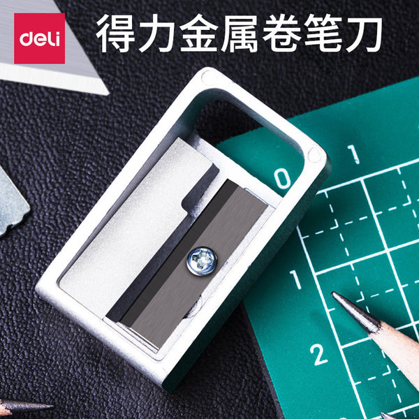 Deli Stationery 0596 Metal Mini Pencil Sharpener Pencil Sharpener Small Pencil Sharpener Pencil Sharpener Zinc Alloy Pencil Sharpener