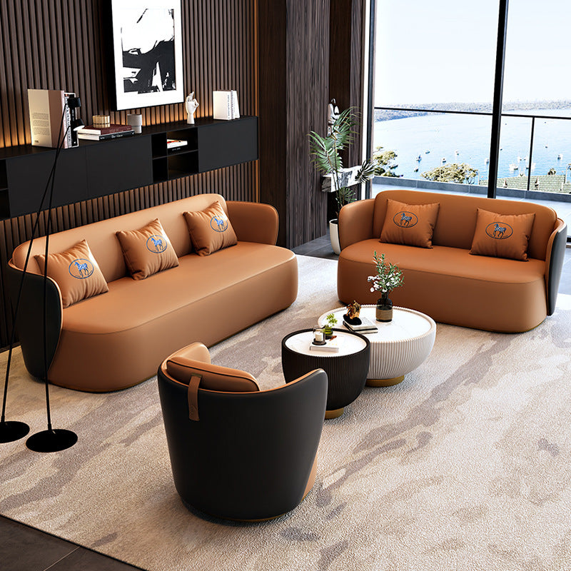 Luxury living room hotel lobby office negotiation reception table and chair sofa new chinese style coffee table set