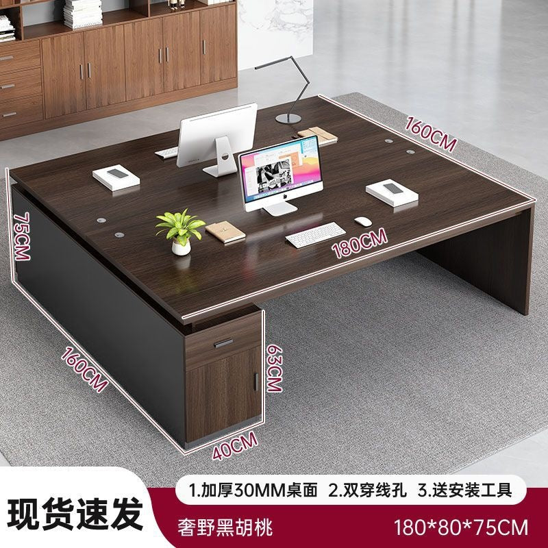 Office desk - minimalist modern design, suitable for employees, home use, students, and renters. bedroom desktop computer desk, freestanding