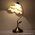 British european retro table lamp bedroom bedside lamp pastoral glass antique old shanghai study remote control dimming lamp