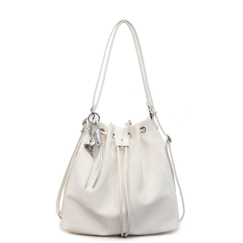 Cross-border light luxury fashion design shoulder bag women's 2025 summer simple texture backpack commuter messenger bag tide